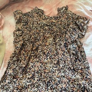 NWOT- Ann Taylor Loft Ruffle Short Sleeve Blouse
